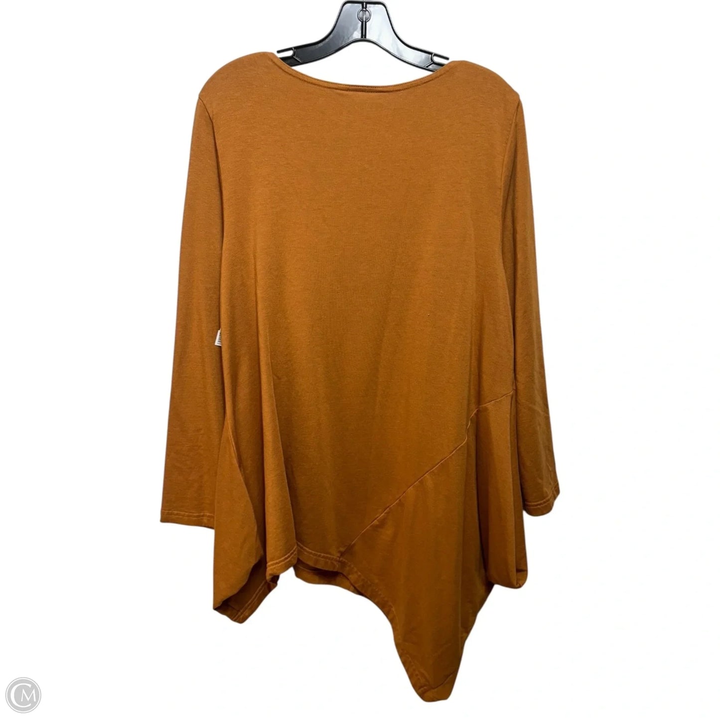 Asymmetrical Hem Tunic Long Sleeve By Bryn Walker In Gold, Size: M