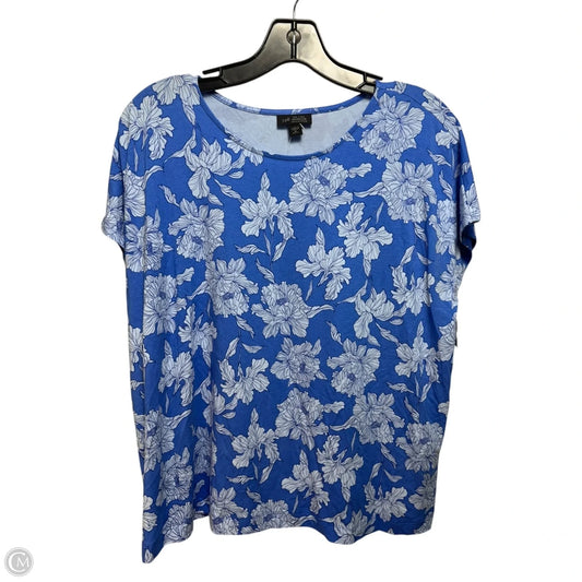 Top Short Sleeve By J. Jill In Blue, Size: M petite
