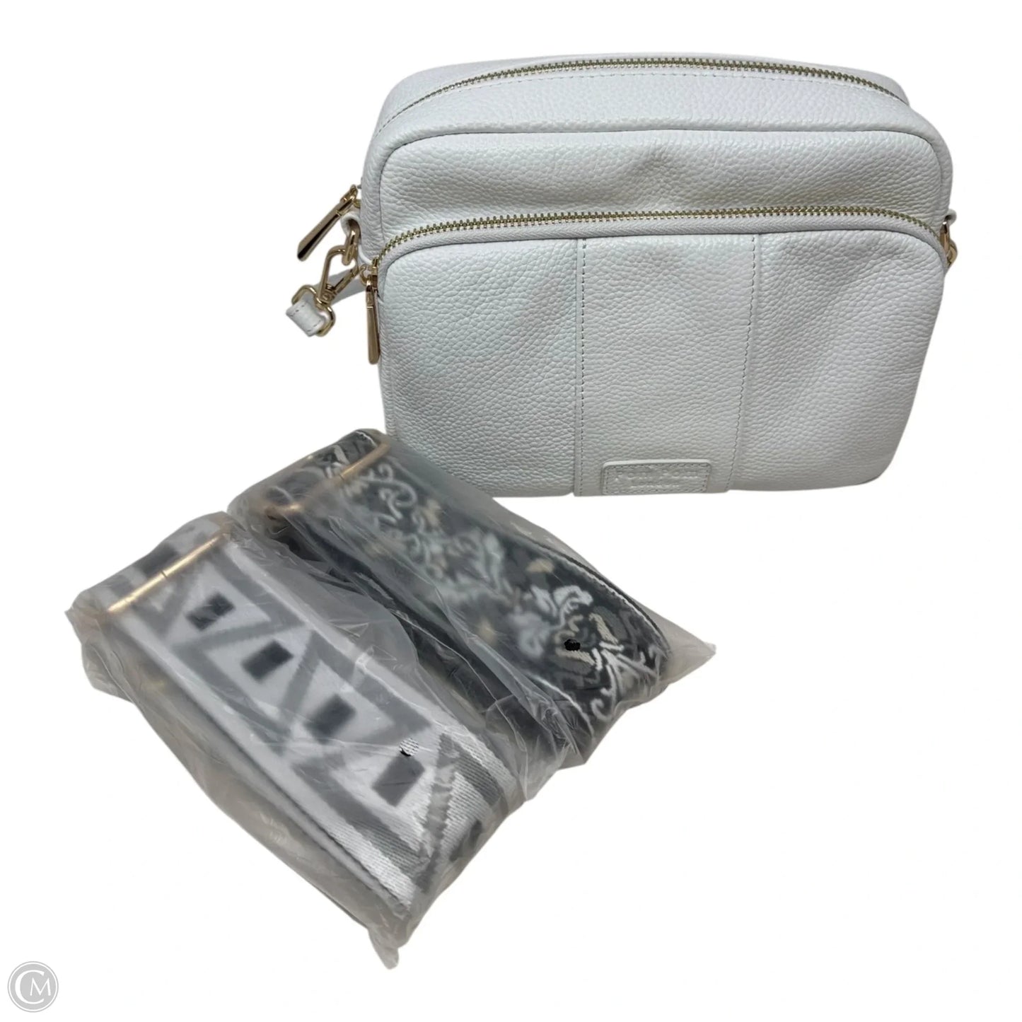 Mayfair Crossbody Handbag Leather By Pom Pom London, Size: Medium