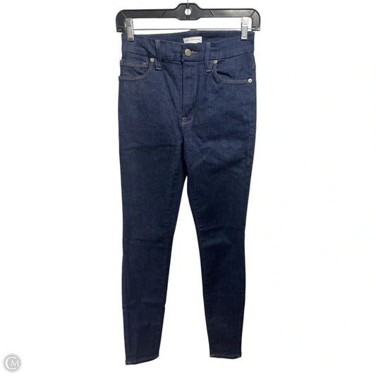 Always Fits Good Waist Skinny Jeans By Good American In Blue Denim, Size: 6-12