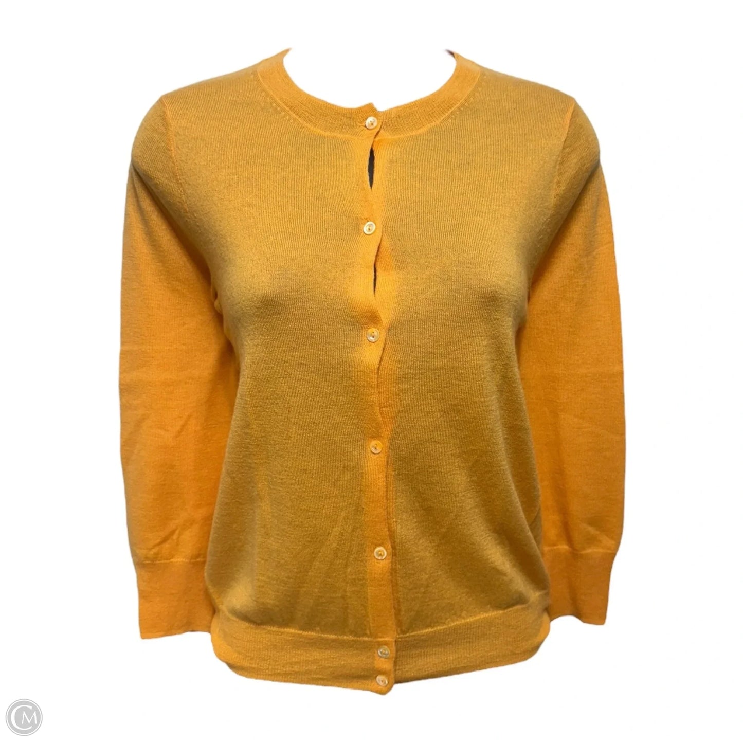 Sweater Cardigan Cashmere By J. Crew In Orange, Size: S