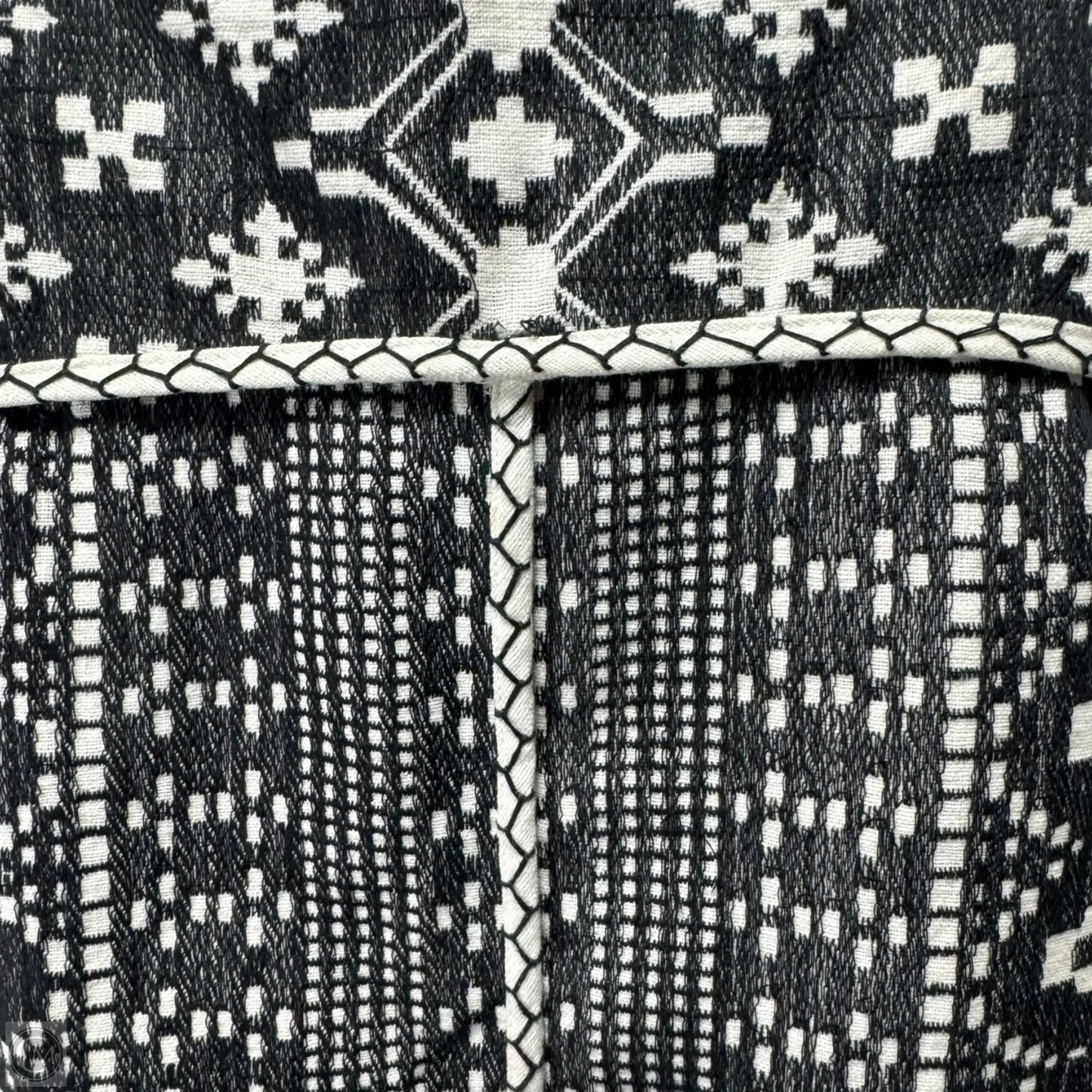 Patrice Linen Blend Pattern Straight Skirt By Kobi Halperin In Black & White, Size: 4