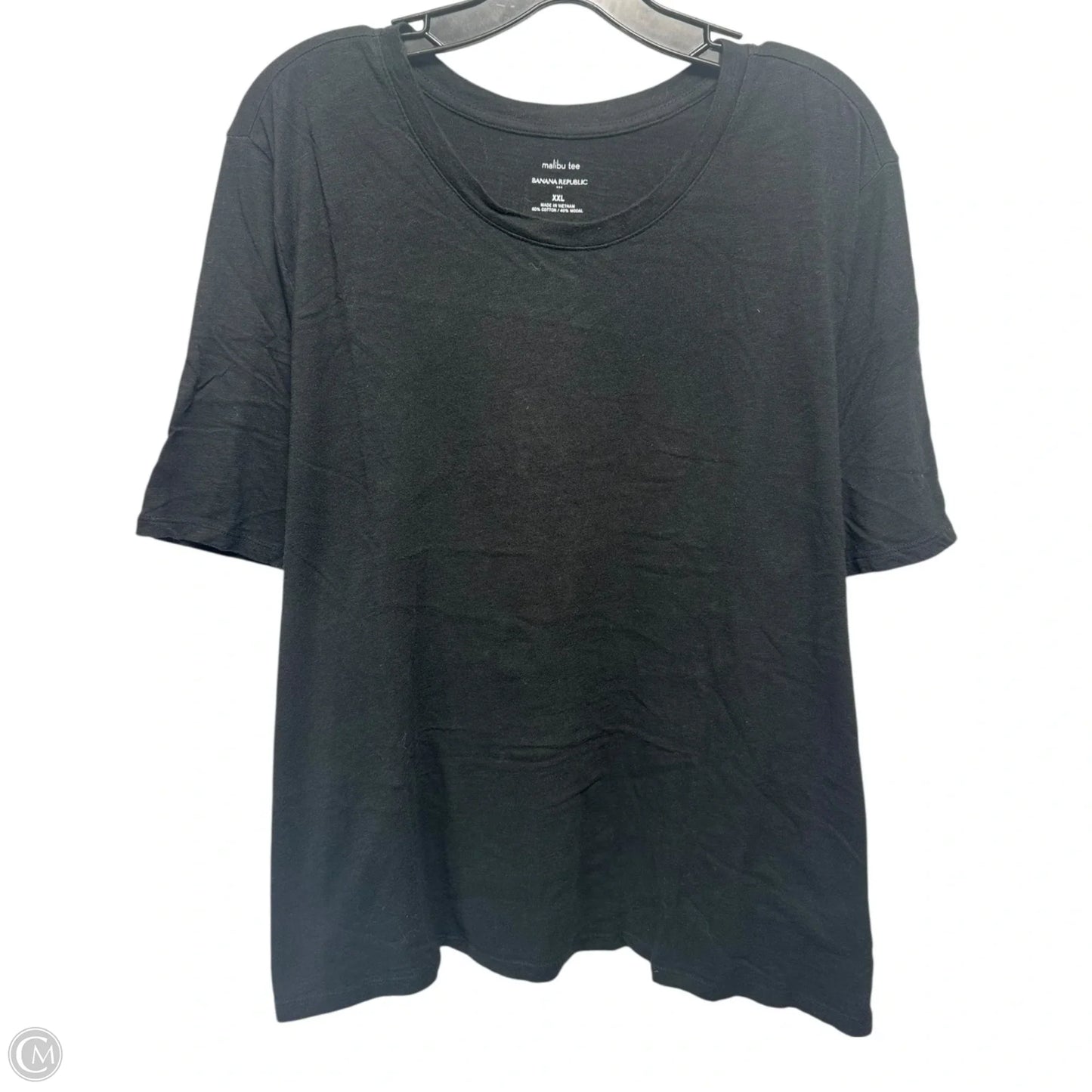 Top Short Sleeve Basic By Banana Republic In Black, Size: Xxl