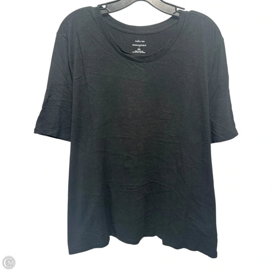 Top Short Sleeve Basic By Banana Republic In Black, Size: Xxl