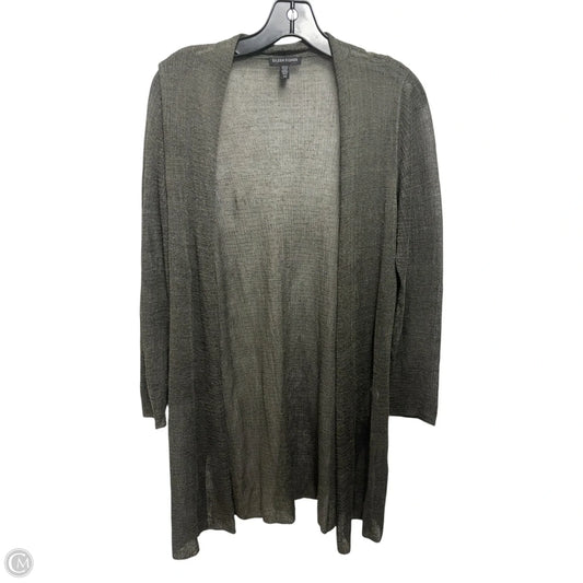Hemp Blend Sweater Cardigan By Eileen Fisher In Green, Size: S