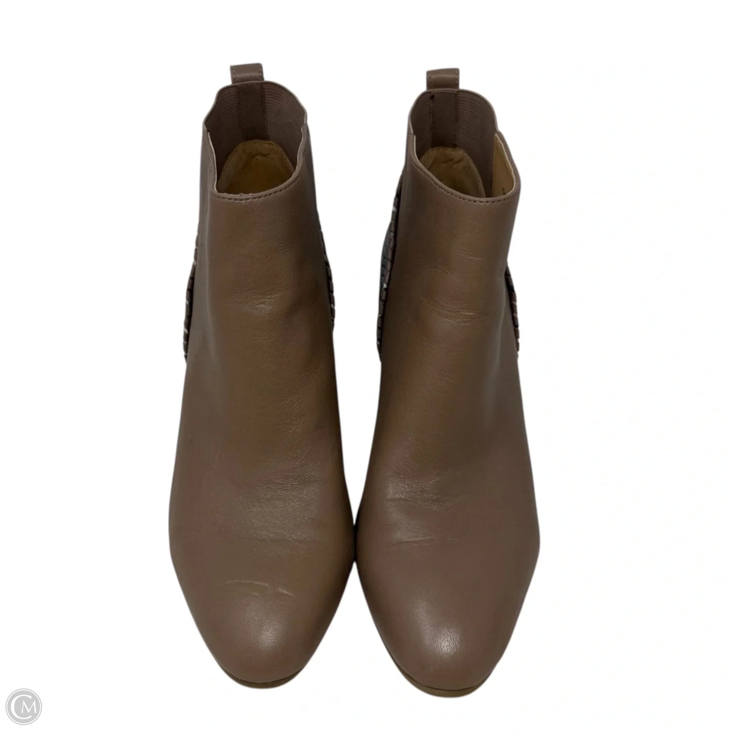 Poppy Snakeskin Embossed Leather Ankle Boots By Jack Rogers In Brown, Size: 6.5