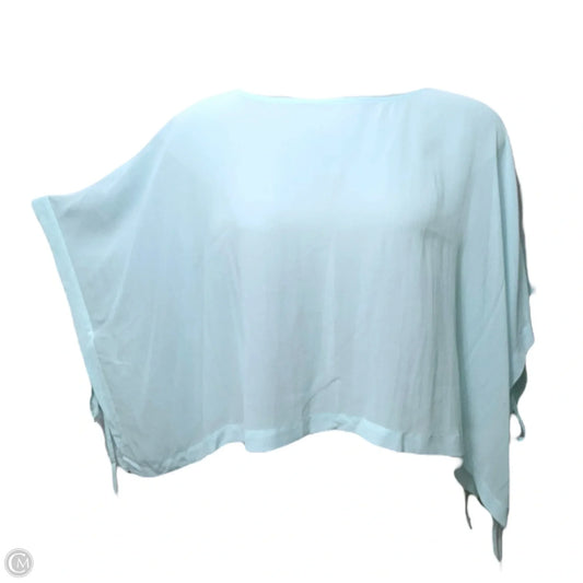 Silk Top Short Sleeve By Eileen Fisher In Aqua, Size: L/XL