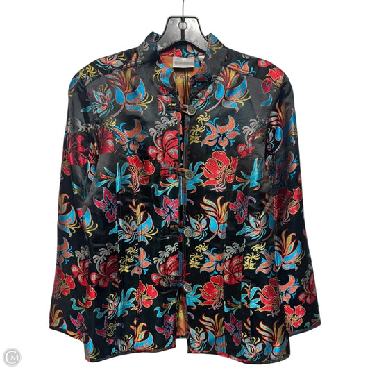 Jacket By Chicos In Floral Print, Size: 4