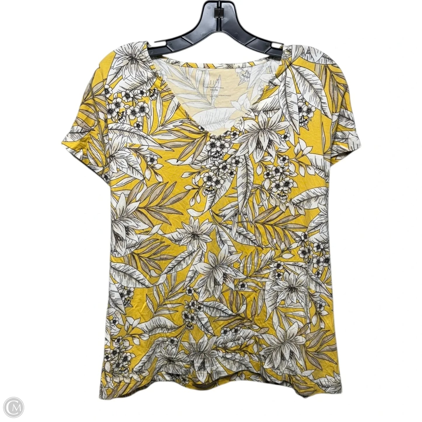 Top Short Sleeve By J. Jill In Floral Print, Size: S