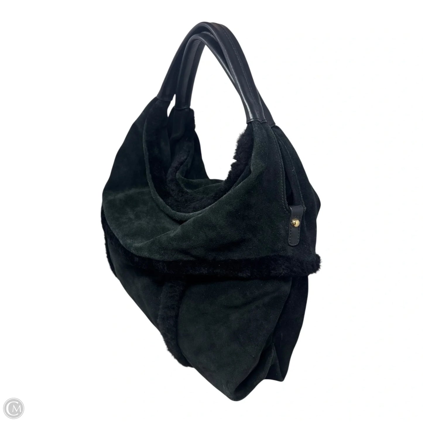 Shearling Suede Hobo Handbag Designer By Ugg, Size: Large