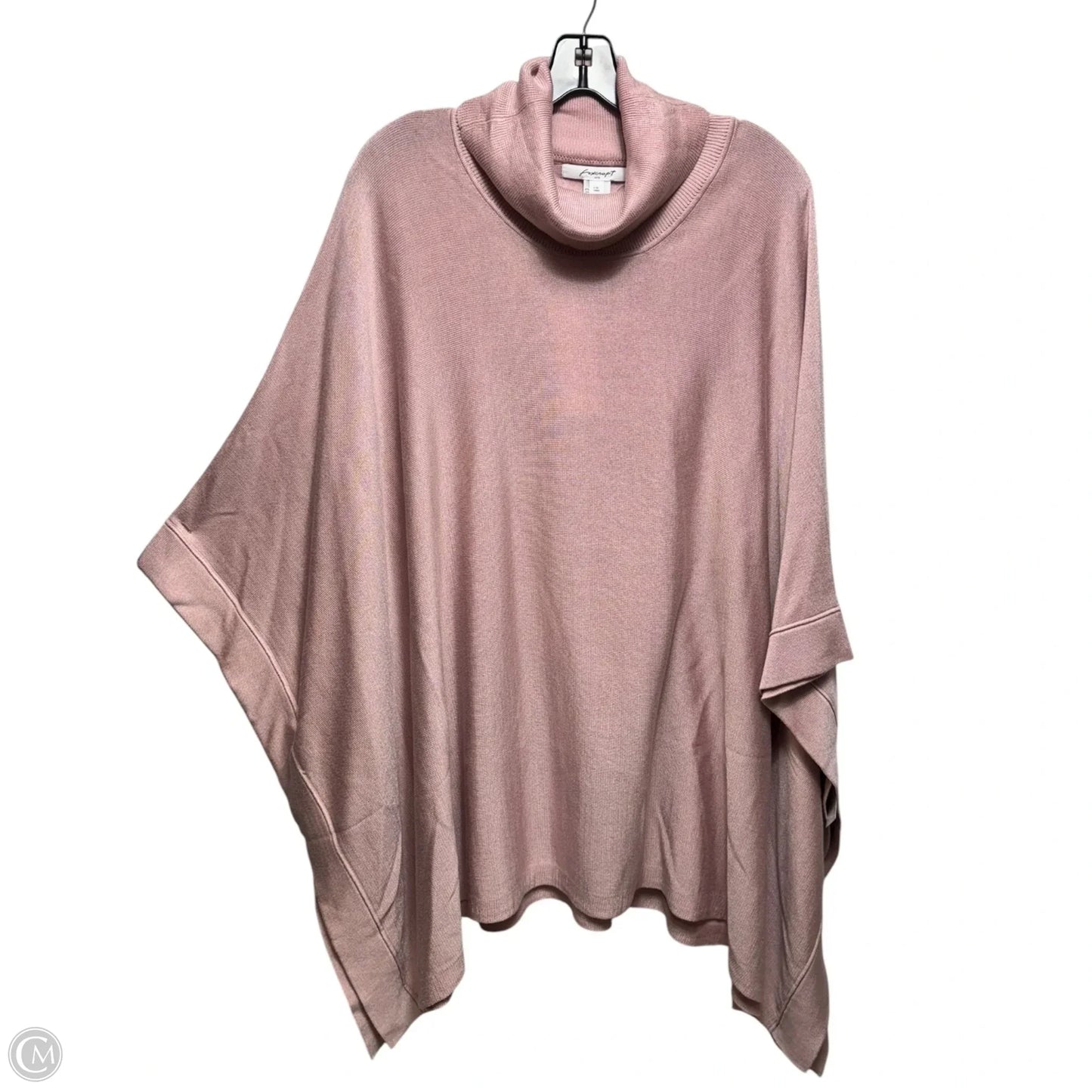Sweater Poncho By Foxcroft In Pink, Size: Xl
