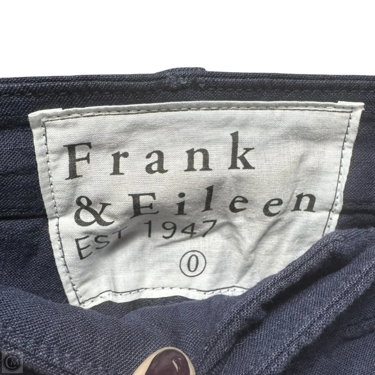 Kinsale Italian Performance Linen Pants By Frank And Eileen In Navy, Size: 0