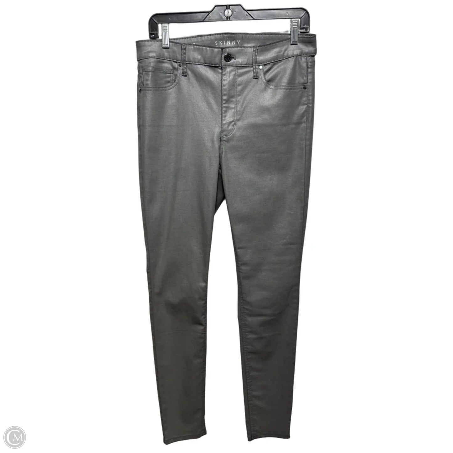 High Rise Coated Skinny Jeans By White House Black Market In Grey, Size: 8