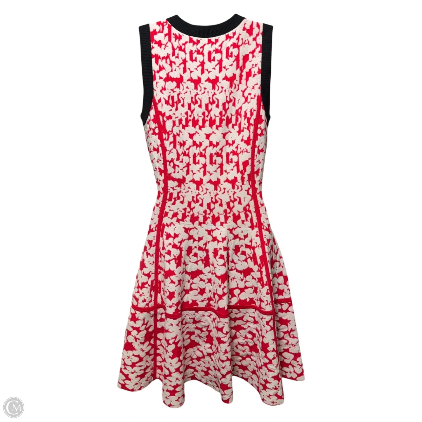 Dive Right In Floral Jacquard Knit Fit & Flare Dress Designer By Kate Spade In Pink & White, Size: S