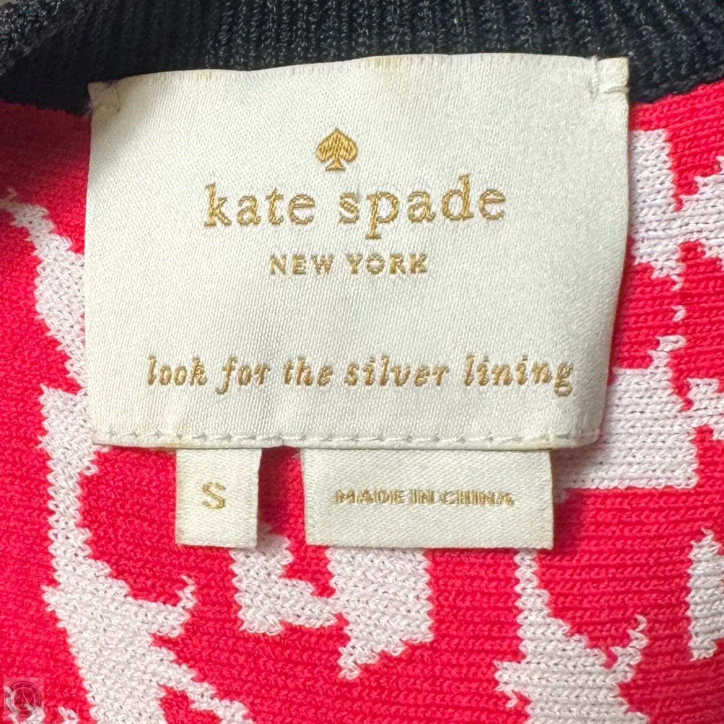 Dive Right In Floral Jacquard Knit Fit & Flare Dress Designer By Kate Spade In Pink & White, Size: S