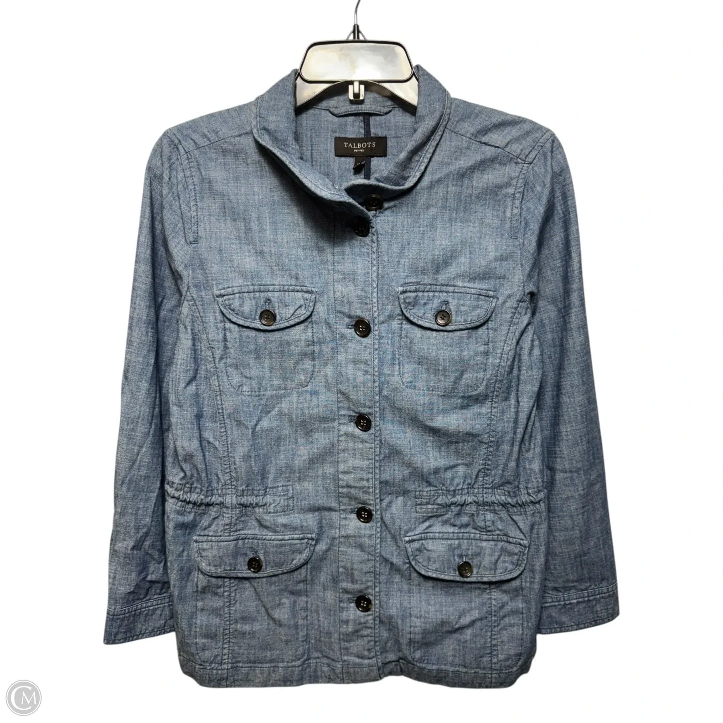 Jacket Denim By Talbots In Blue Denim, Size: Mp