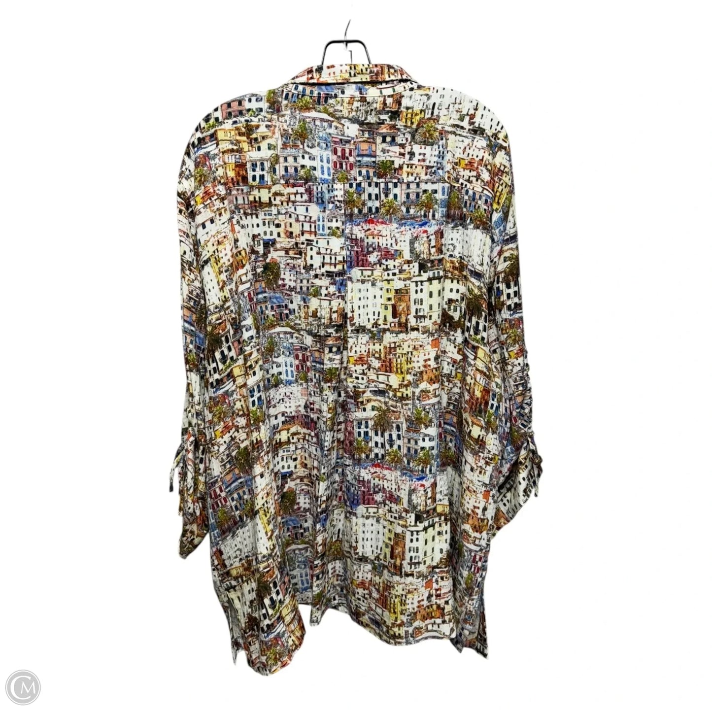 Collected Cool Top Long Sleeve By John Mark In Multi-colored, Size: 3x