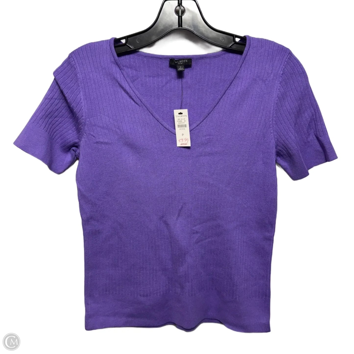 Top Short Sleeve By Talbots In Purple, Size: Sp