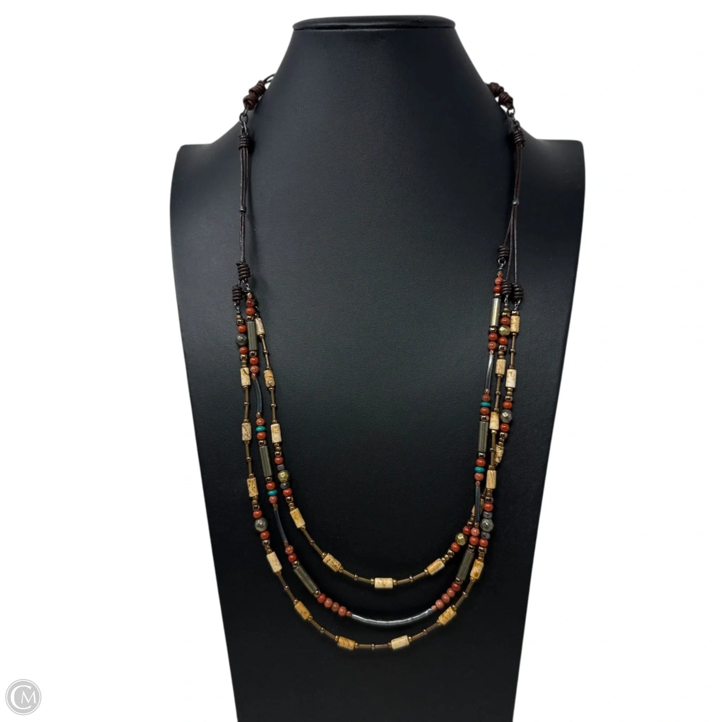 Festival Spice Sterling Silver Brass Jasper Howlite Necklace By Silpada