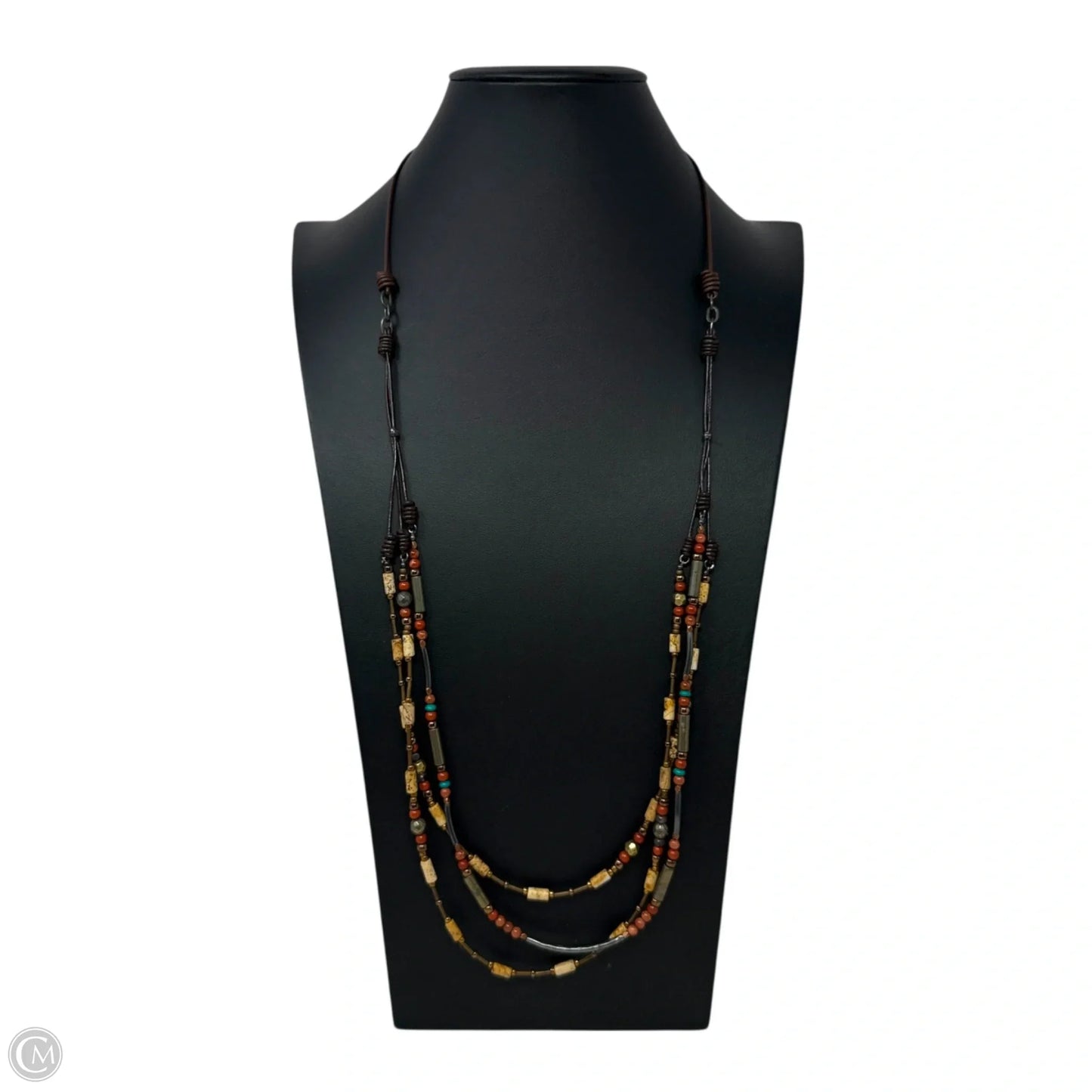 Festival Spice Sterling Silver Brass Jasper Howlite Necklace By Silpada