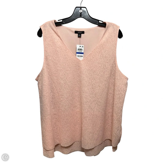 Top Sleeveless By Alfani In Peach, Size: Xl
