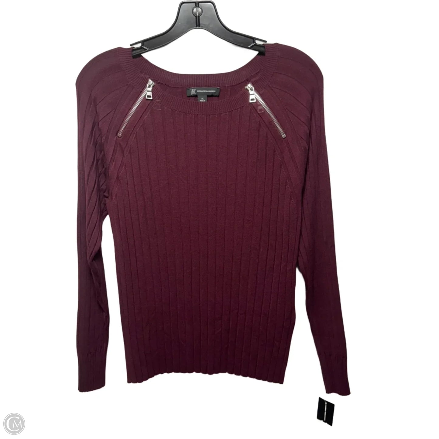 Sweater By Inc In Maroon, Size: Xl