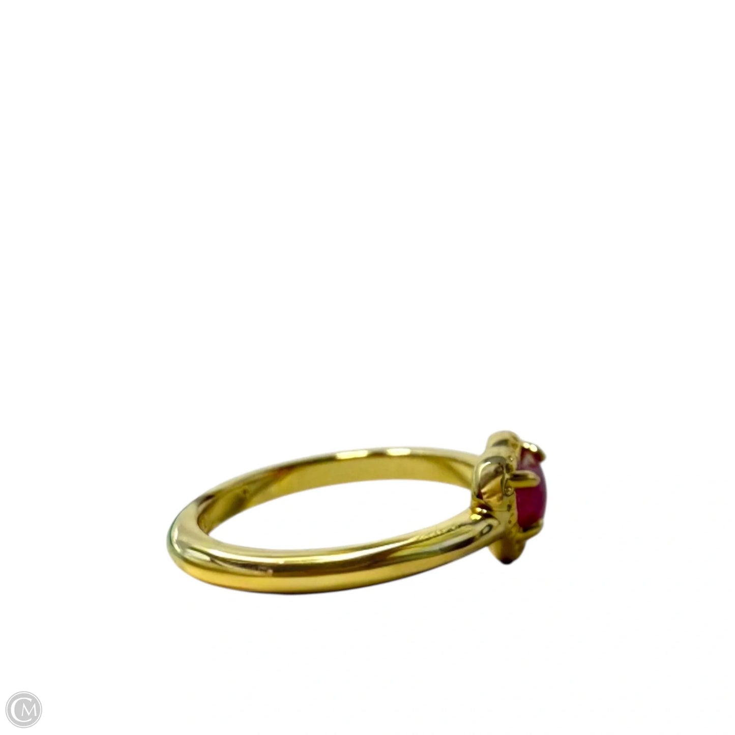 14k Gold Over Brass Anna Band Ring In Marbleized Pink Illusion By Kendra Scott, Size: 7