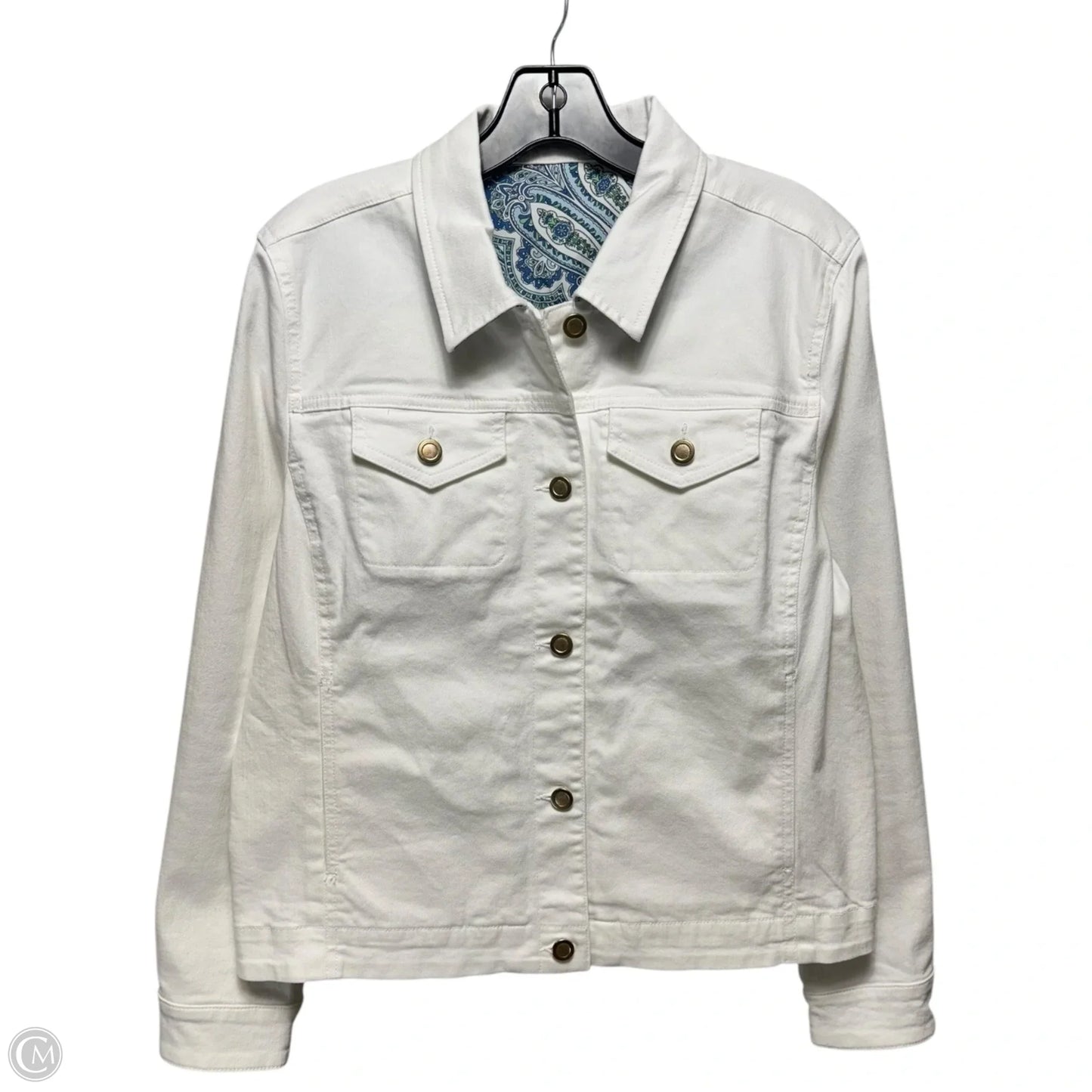 Jacket Denim By J Mclaughlin In White, Size: L