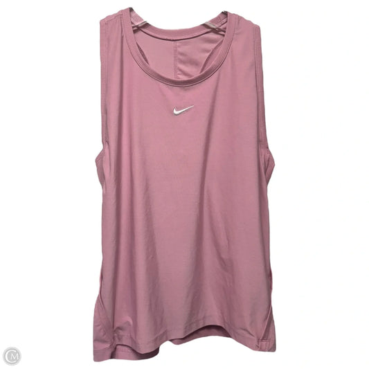 Athletic Tank Top By Nike Apparel In Pink, Size: L
