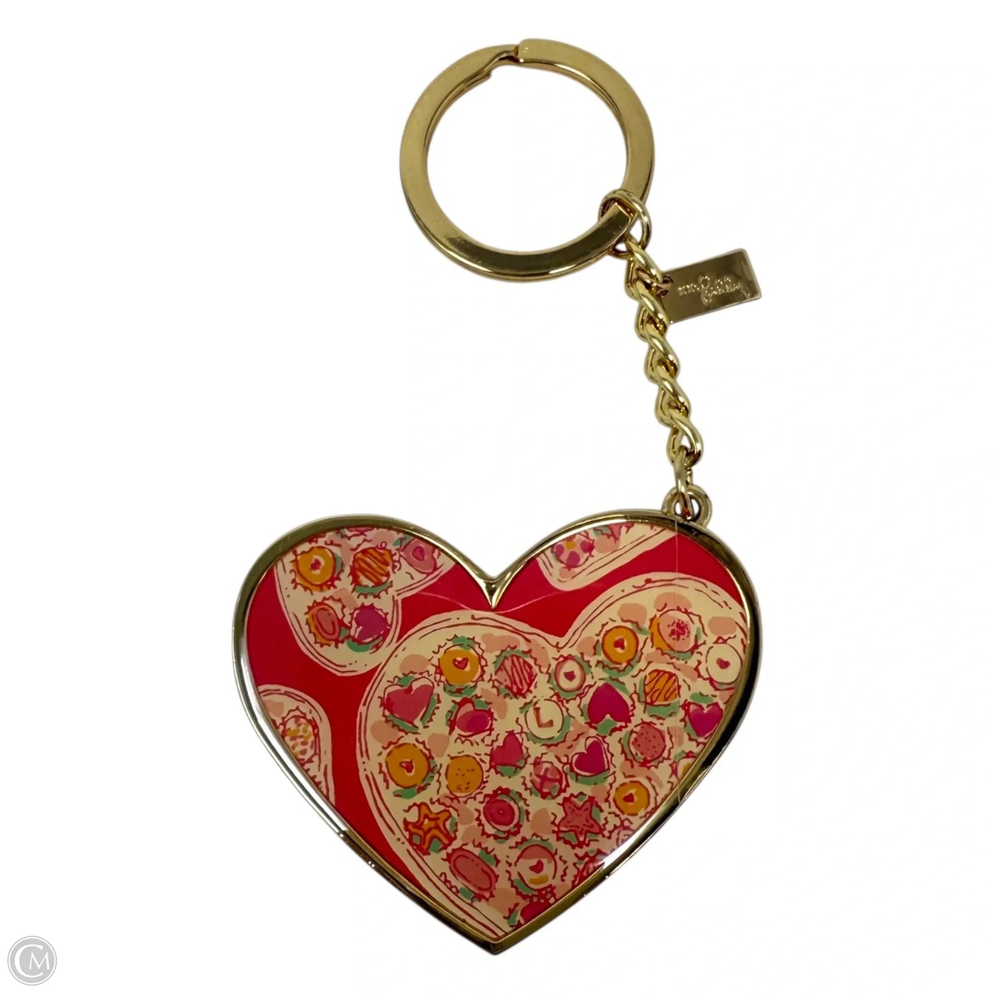 Heart Key Chain Designer By Lilly Pulitzer In Orchid Pink Sugar Rushin