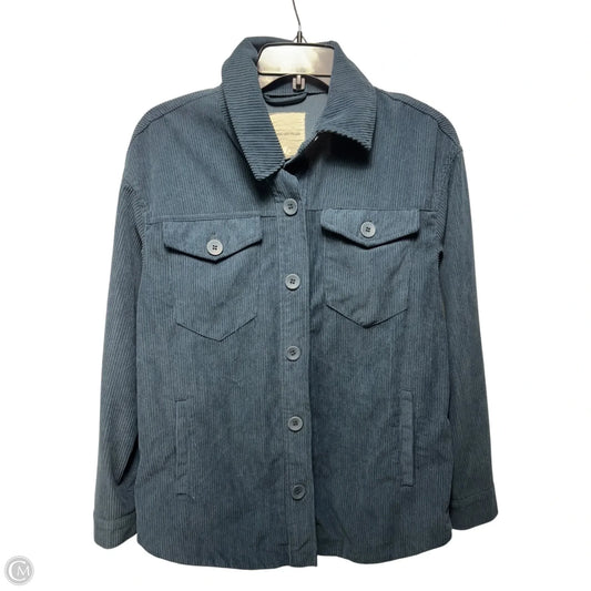 Corduroy Jacket Shirt By Avec Les Filles In Blue, Size: S