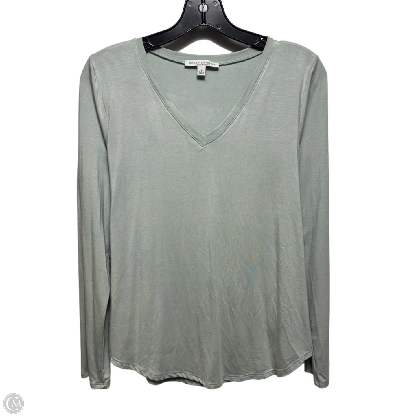 Top Long Sleeve Basic By Green Envelope In Green, Size: M