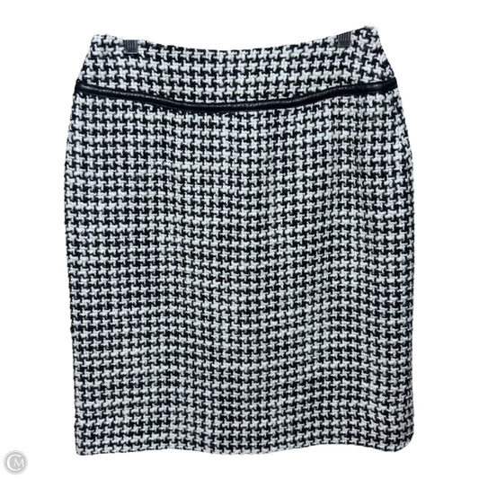 Wool Blend Skirt Midi By Tyler Boe In Black & Cream, Size: 6