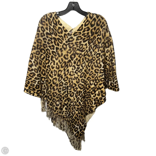 Poncho By Chicos In Animal Print, Size: L