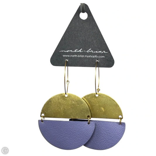 Leather & Metal Dangle/drop Earrings By North Briar