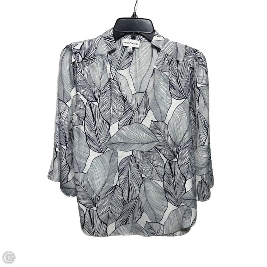 Top 3/4 Sleeve By Gibson And Latimer In Blue & White, Size: S