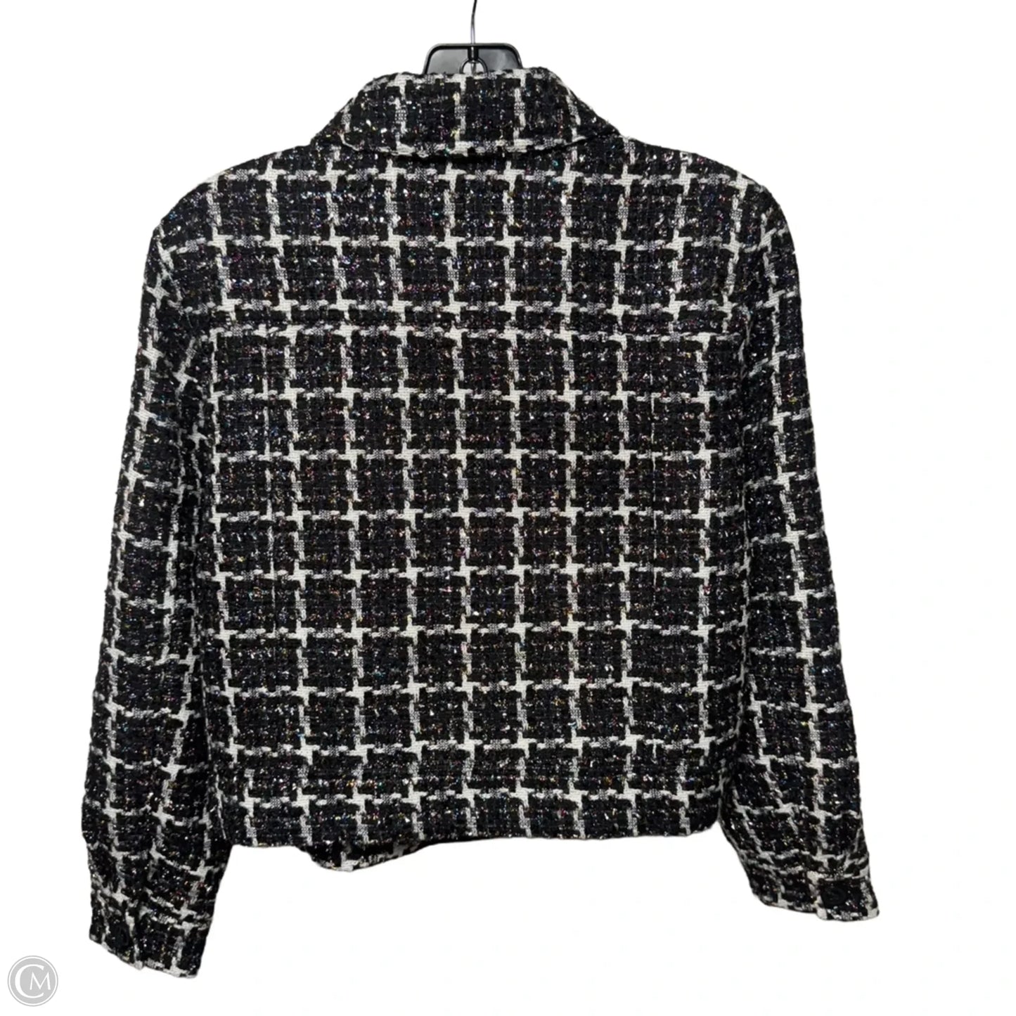 Metallic Blazer By Loft In Black & White, Size: Sp