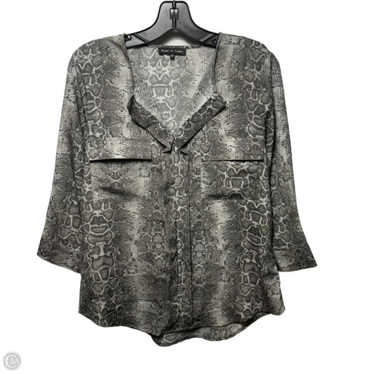 Top 3/4 Sleeve By Violet And Claire In Snakeskin Print, Size: M