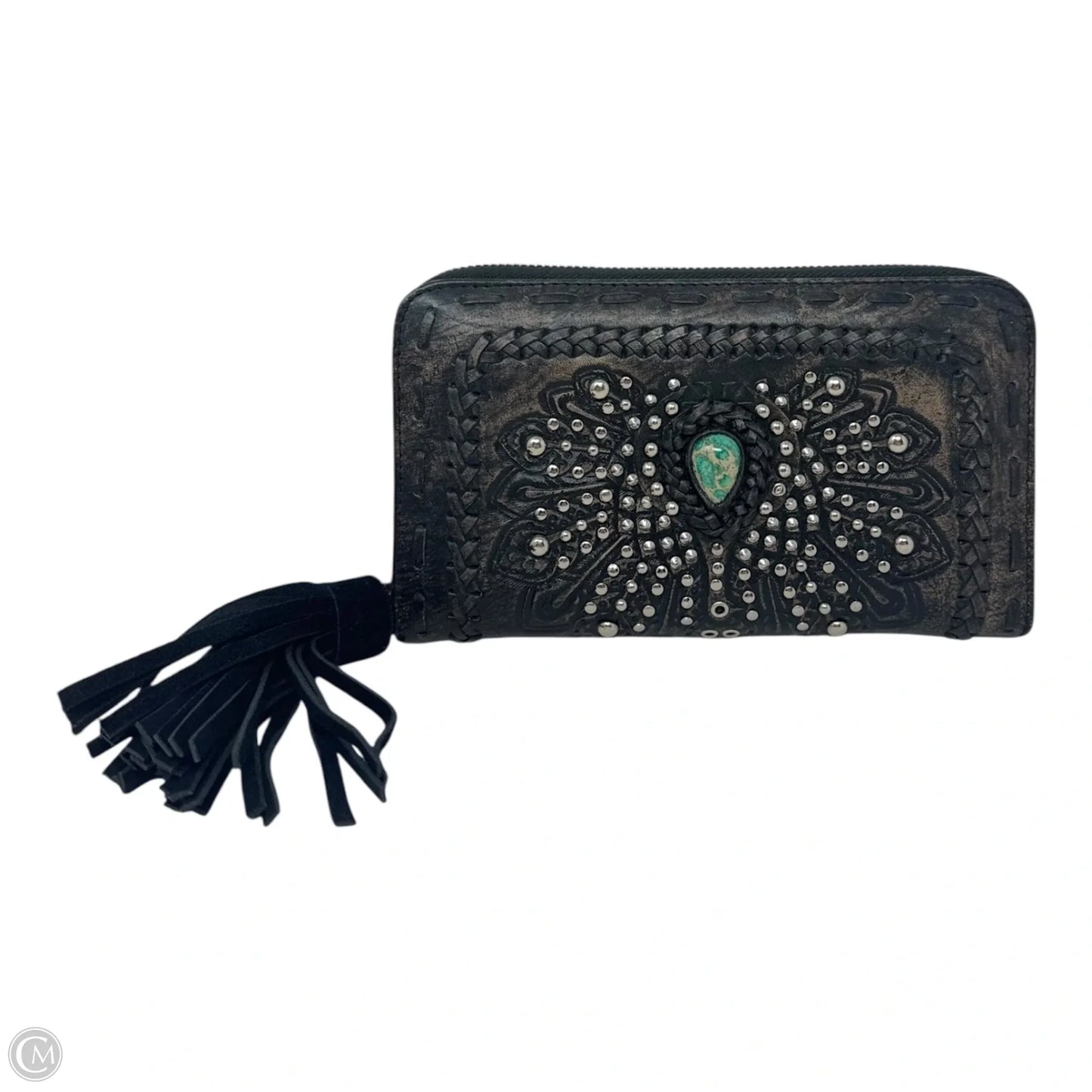 Studded Wallet Clutch Leather By Jodi Lee, Size: Large