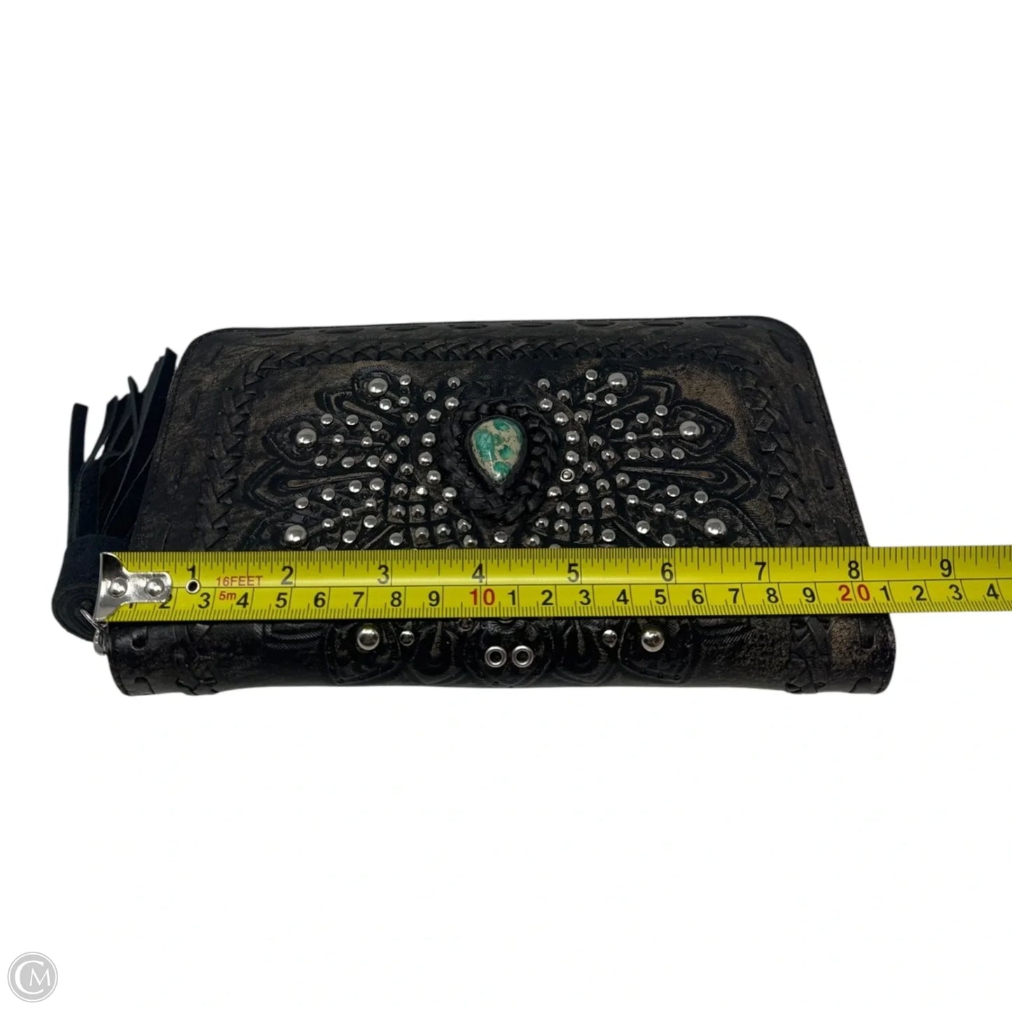 Studded Wallet Clutch Leather By Jodi Lee, Size: Large