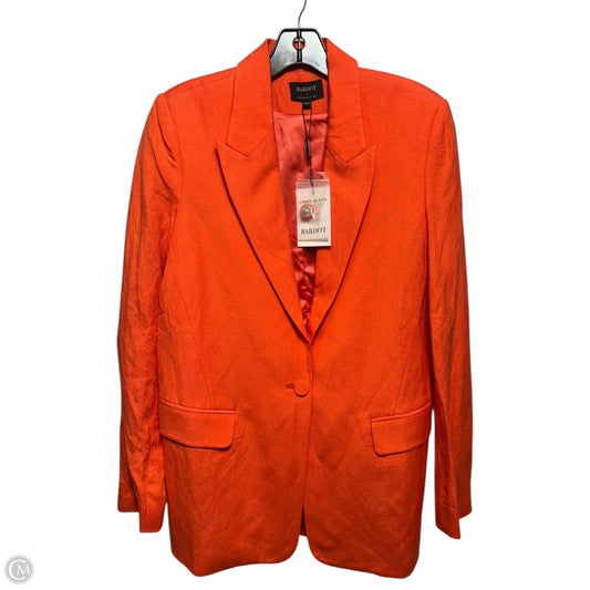 Linen Blend Blazer By Bardot In Orange, Size: S