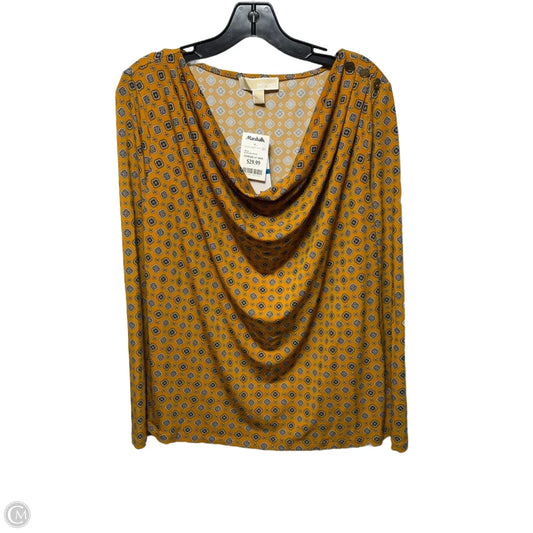 Top Long Sleeve By Michael By Michael Kors In Paisley Print, Size: Xl