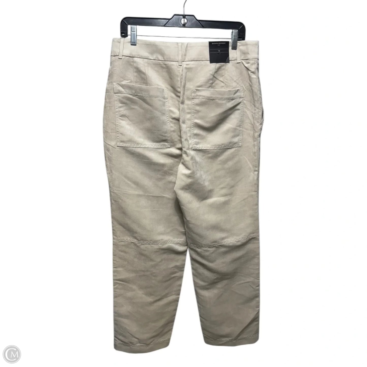 Faux Suede Pants Cargo & Utility By Banana Republic In Cream, Size: 12