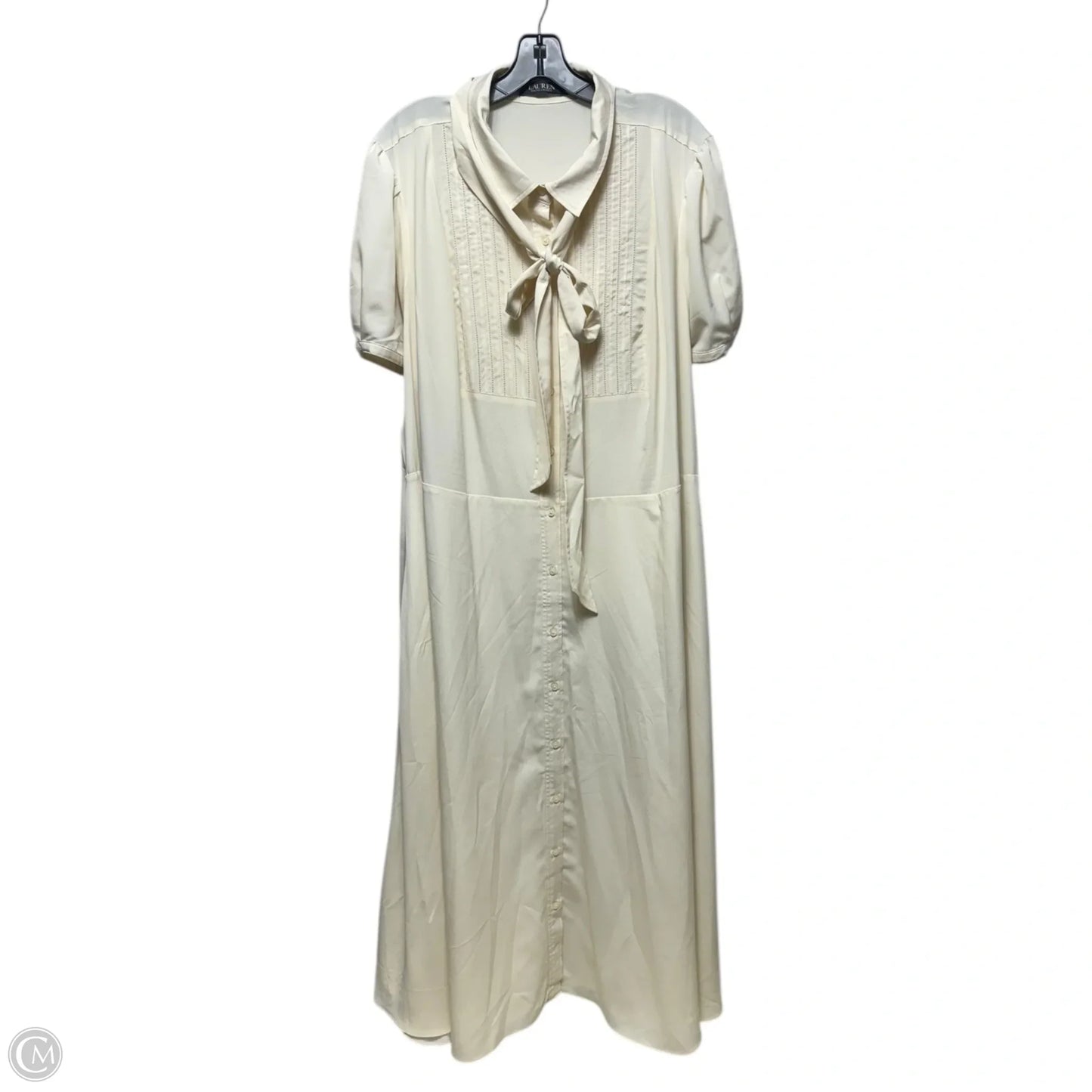 Dress Casual Maxi By Lauren By Ralph Lauren In Cream, Size: 22