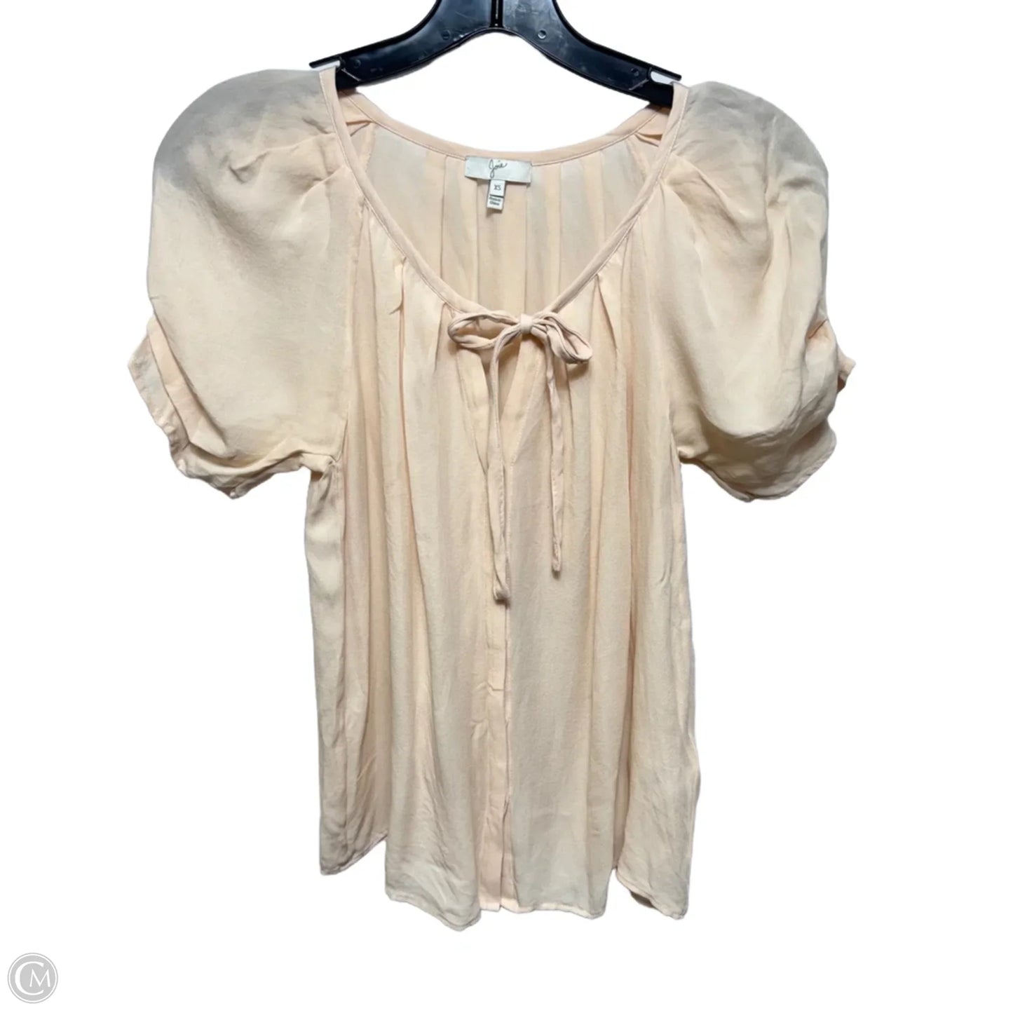 Berkeley Matte Silk Blouse By Joie In Peach, Size: XS