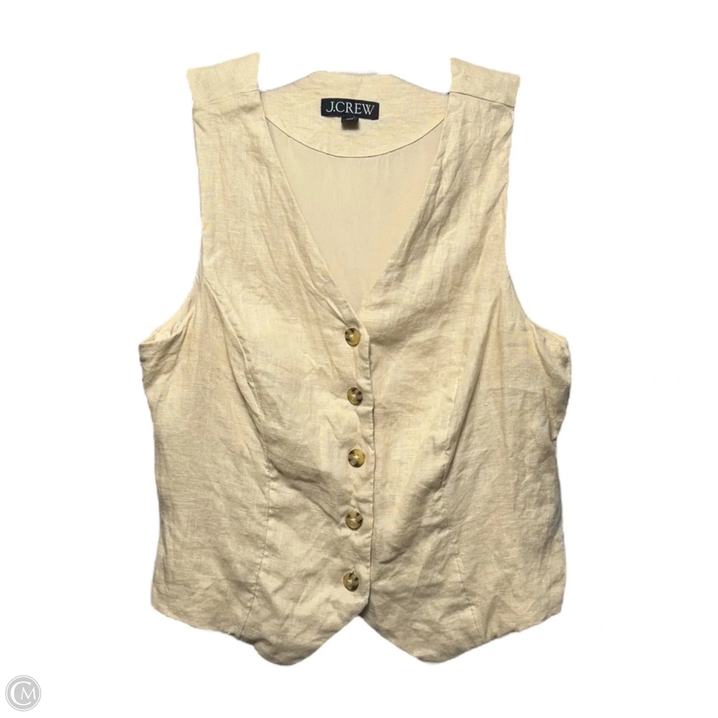 Linen Vest Other By J. Crew In Cream, Size: 4