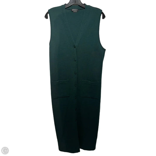 Long Sweater Cardigan By Theo Miles In Green, Size: M