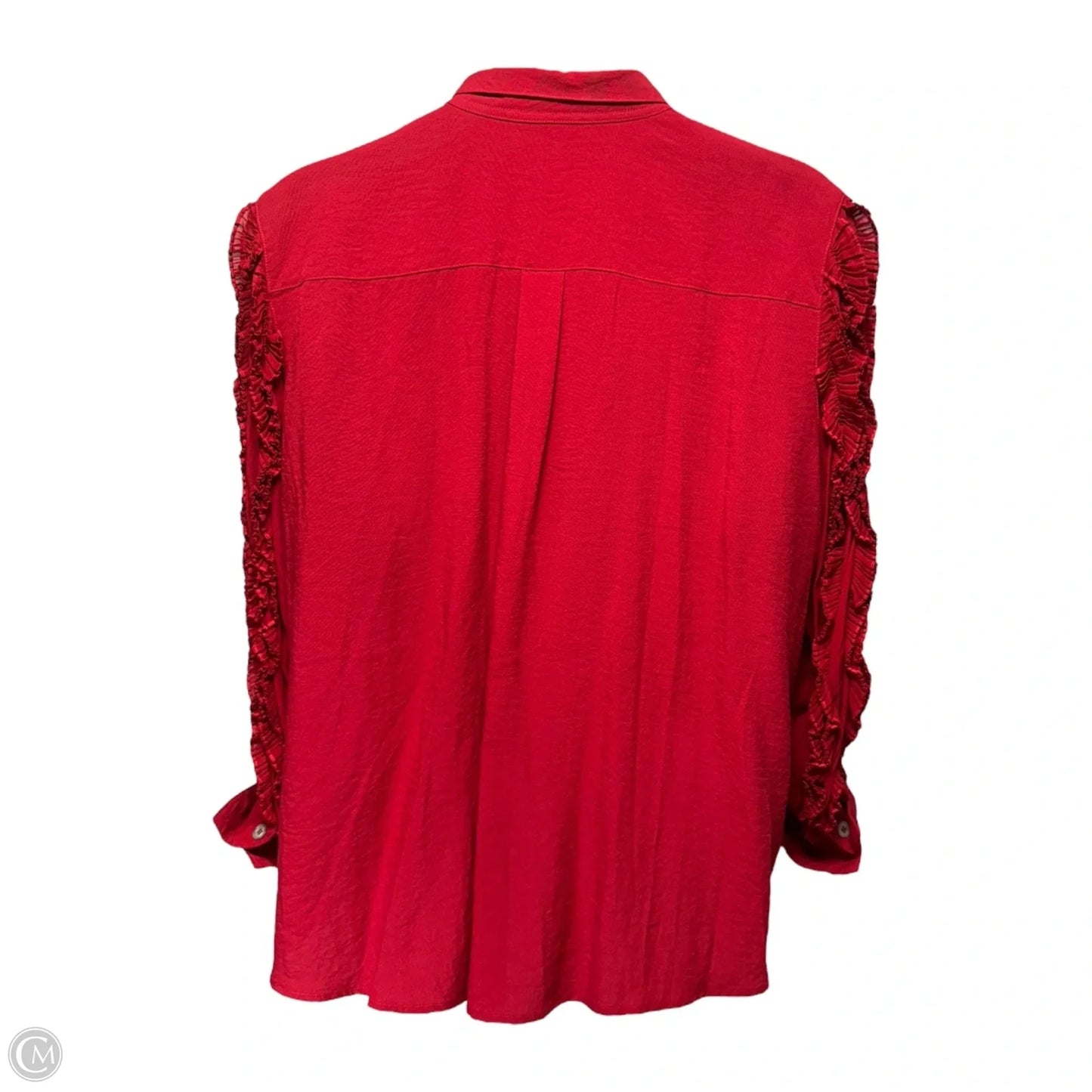 Top Long Sleeve By John Mark In Red, Size: 2x