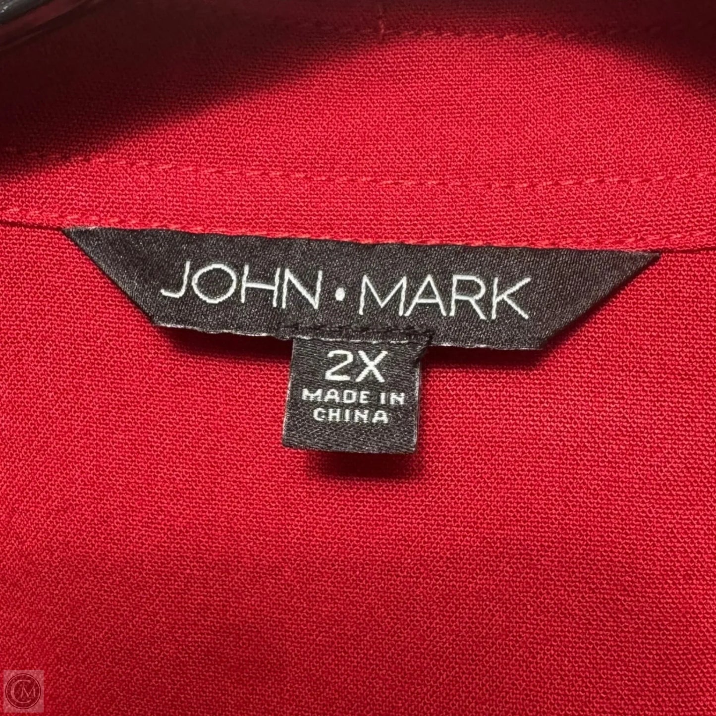 Top Long Sleeve By John Mark In Red, Size: 2x