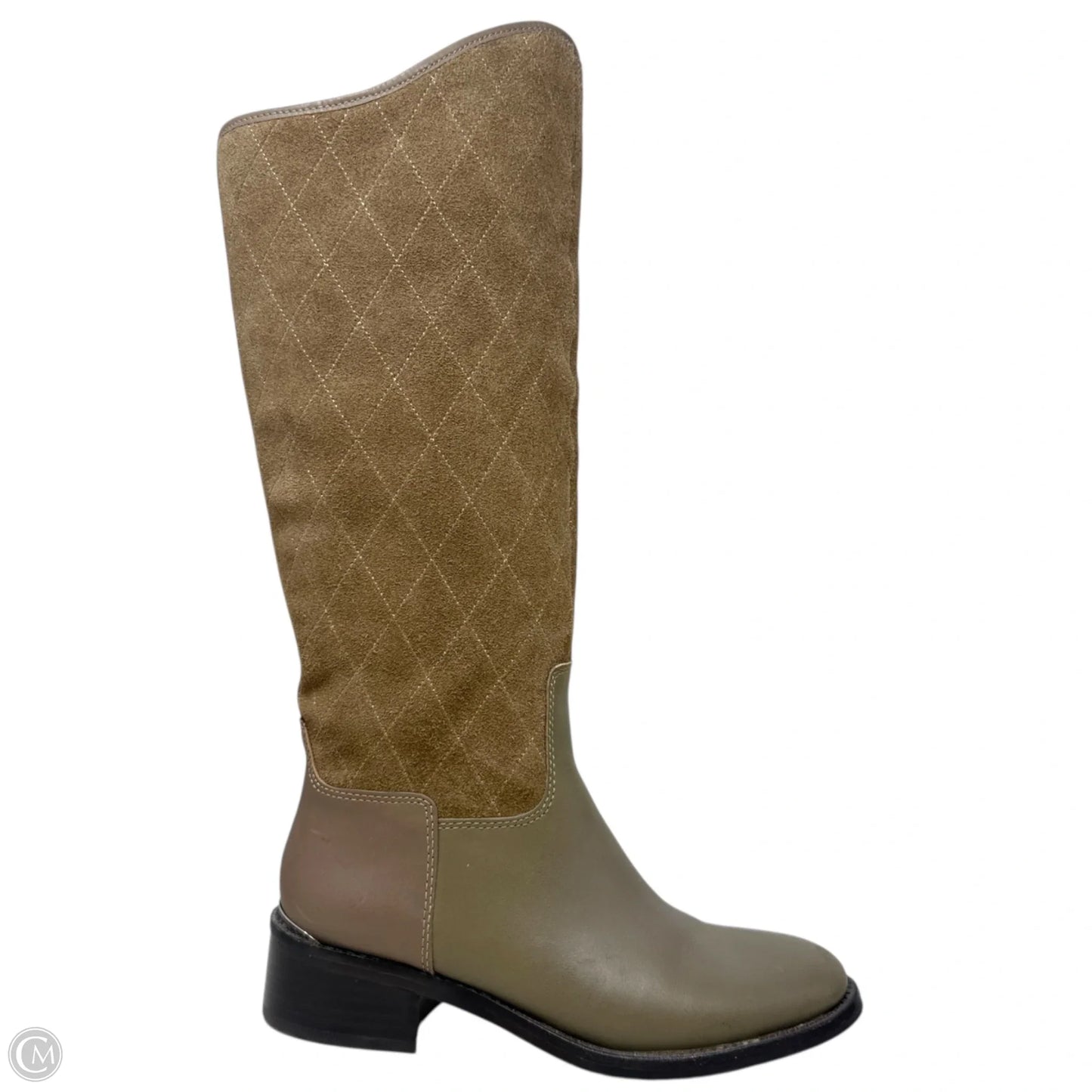 Zena Boots Mid-calf Flats By Donald Pliner In Taupe, Size: 5.5